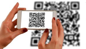 smartphone to scan a QR code